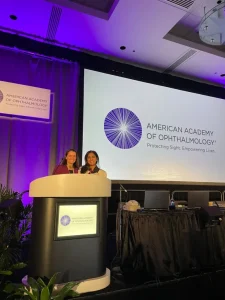 Dr. Kherani attending the meeting of the American Academy of Ophthalmology in Chicago